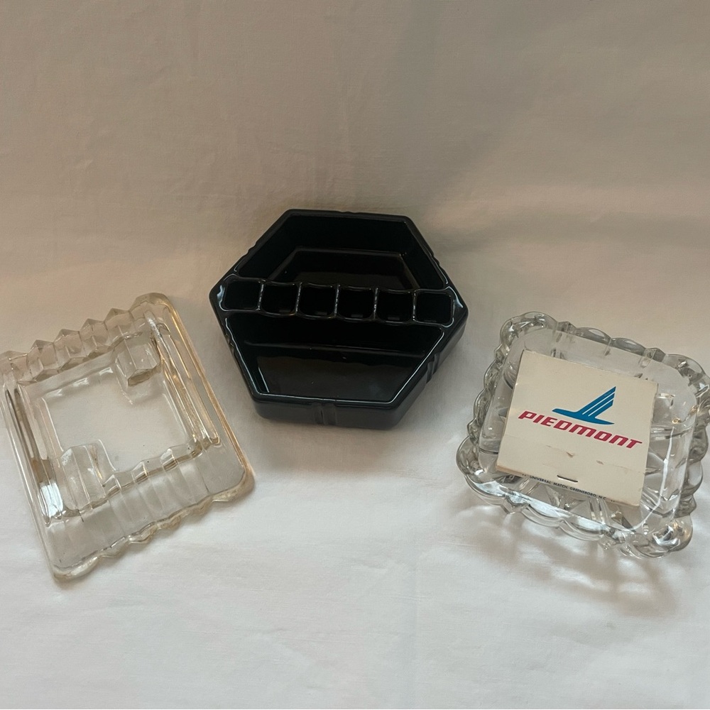 Collection of vintage MCM ashtrays